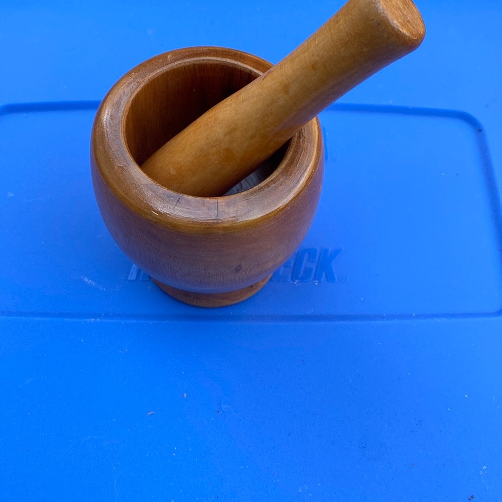 Wooden Mortar and Pestle